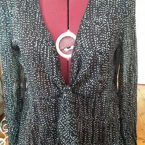 Black with Blue blouse